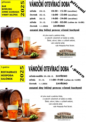 Vánoční otevírací doba